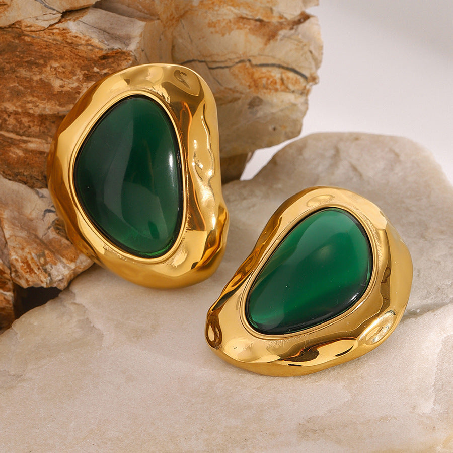Molten Jade Earring
