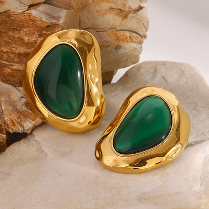 Molten Jade Earring