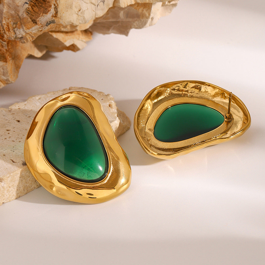 Molten Jade Earring