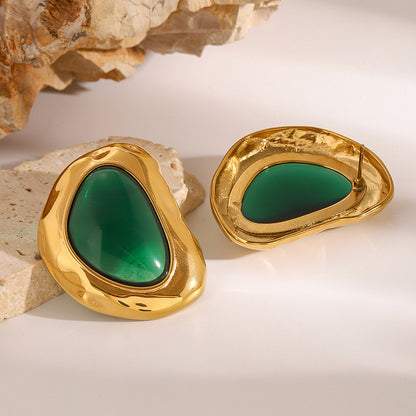 Molten Jade Earring