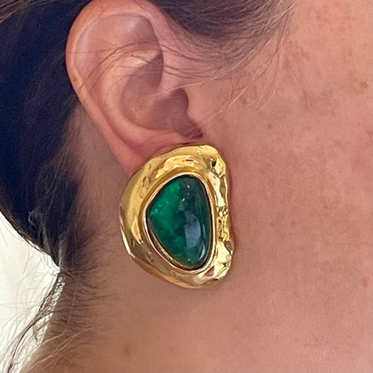 Molten Jade Earring