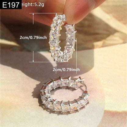 Crystal Mini Hoops - E197