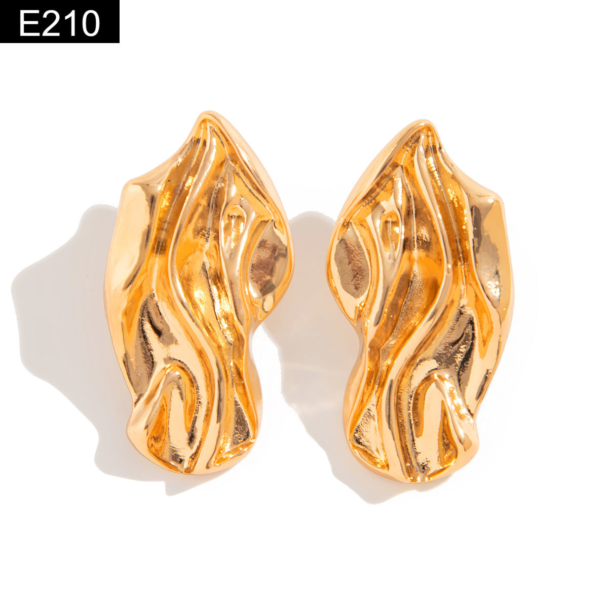 Golden Wave Earring - E210