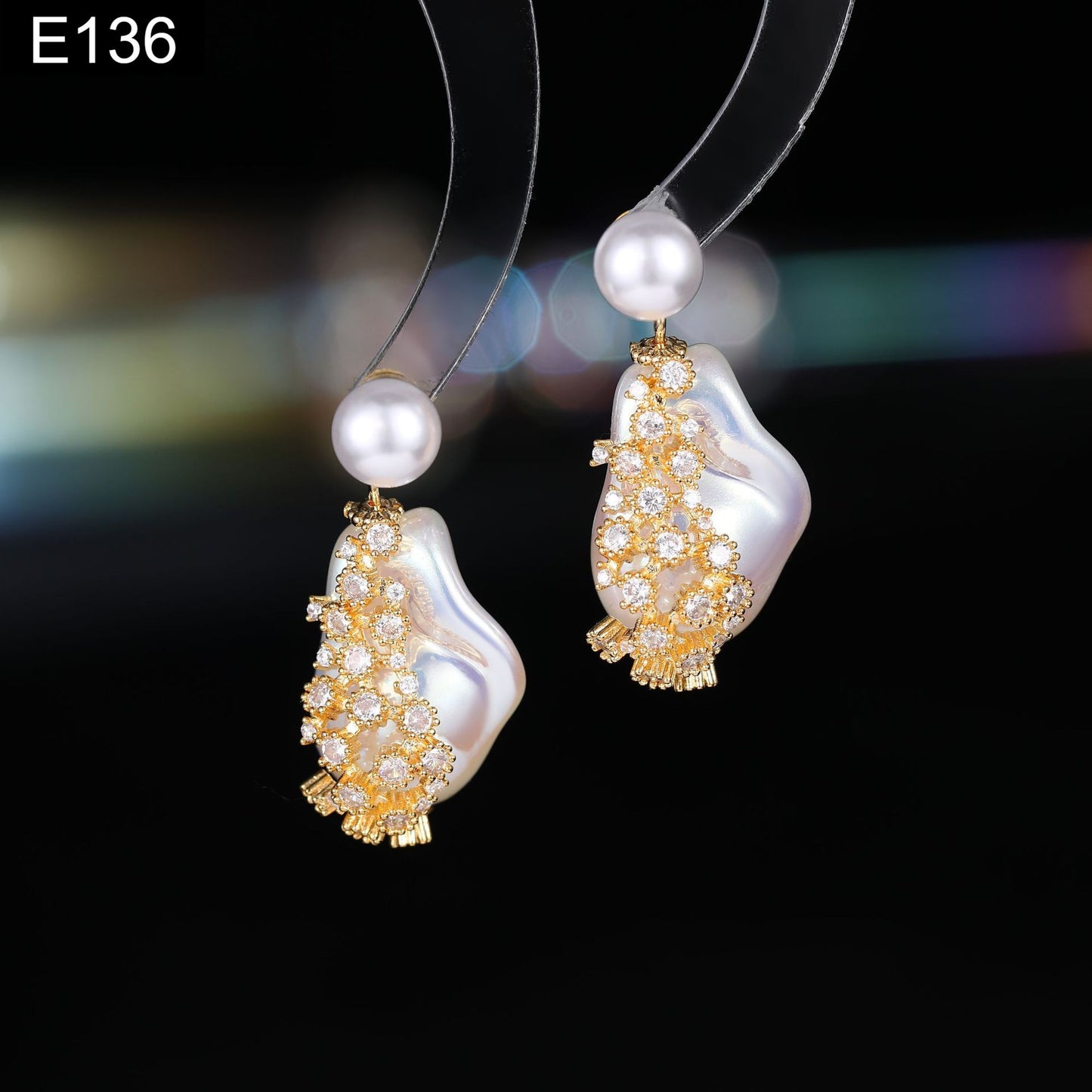 Baroque Crystal Earring - E136