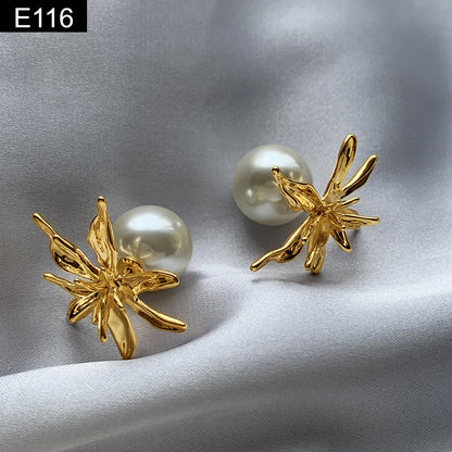 Floral Pearl Earring - E116