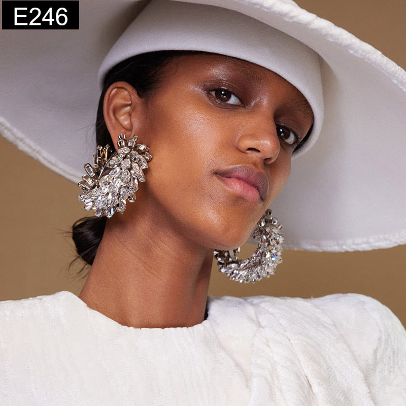 Crystalline Hoop Earring - E246