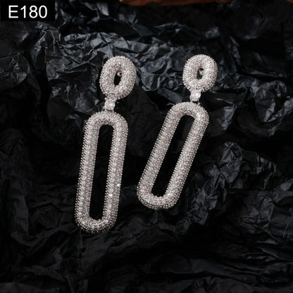 Chainlink Geometric Earring - E180