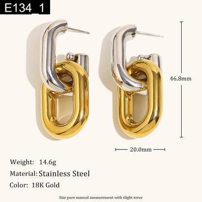 Mixed Metal Earrings - E134