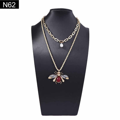 Fauna Pearl and Bug Necklace - N62