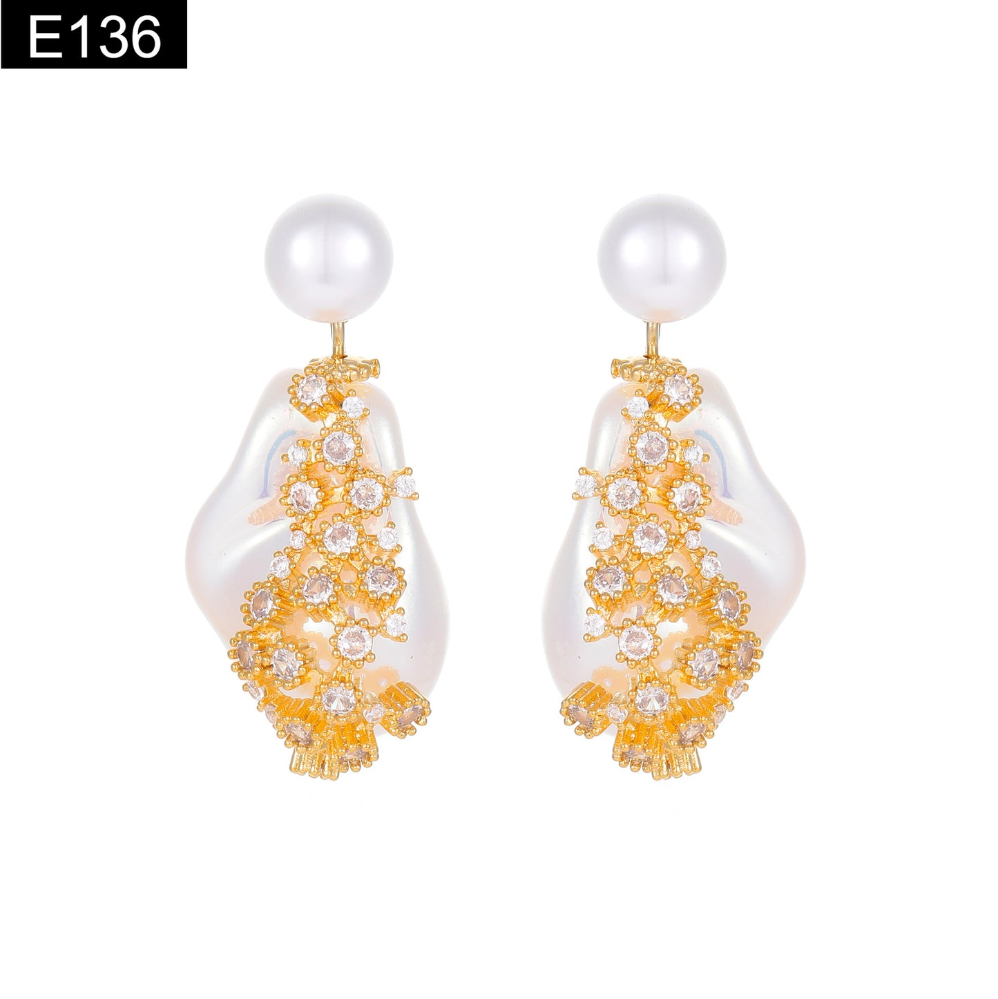 Baroque Crystal Earring - E136