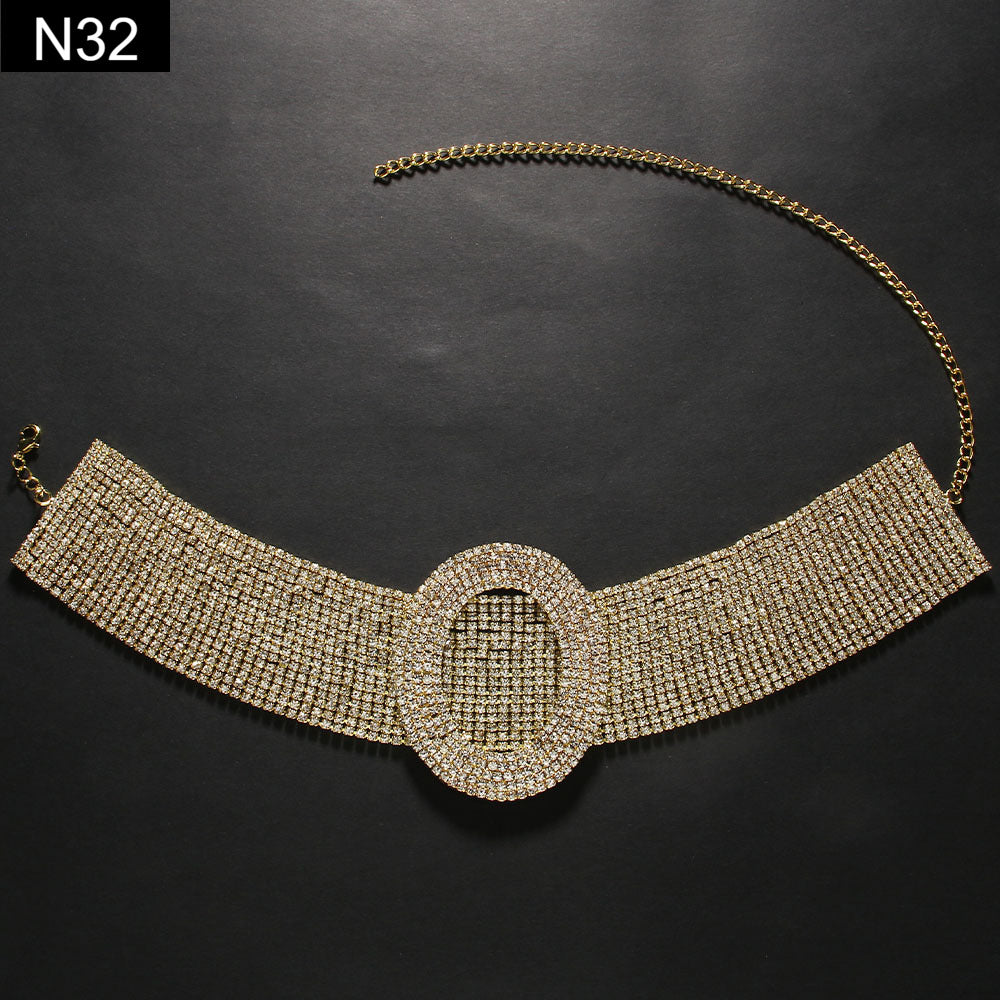 Oval Crystal Choker - N32