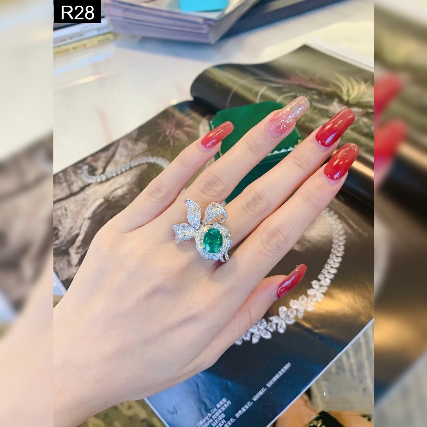 Veridian Bow Ring - R28