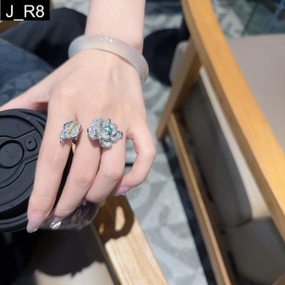 Emerald Lotus Ring