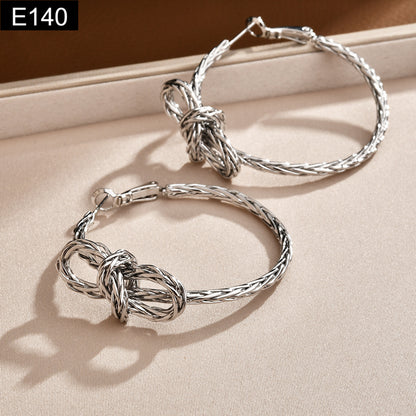 Knot Hoop Earring - E140