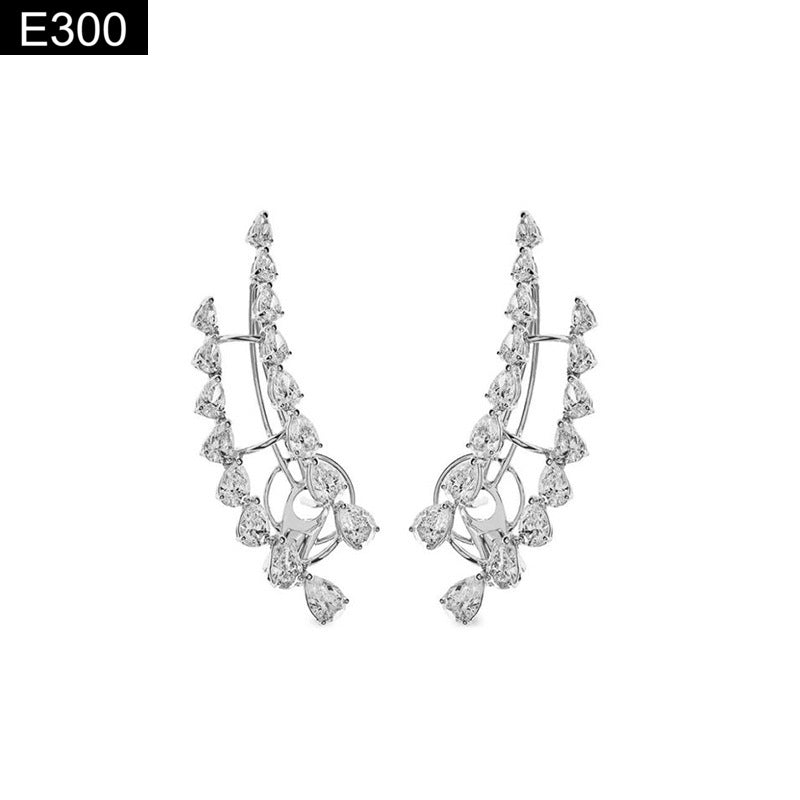 Twin Teardrop Contour Earcuff - E300