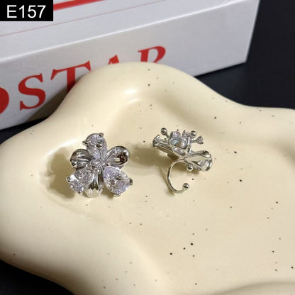 Crystal Flower Earcuff - E157
