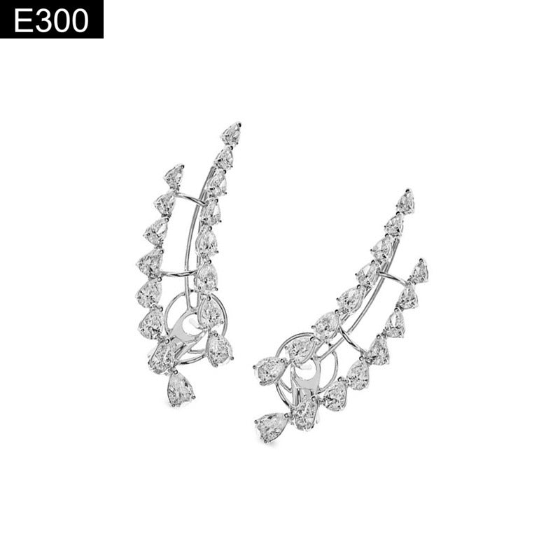 Twin Teardrop Contour Earcuff - E300