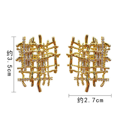 Cosmic Grid Earring