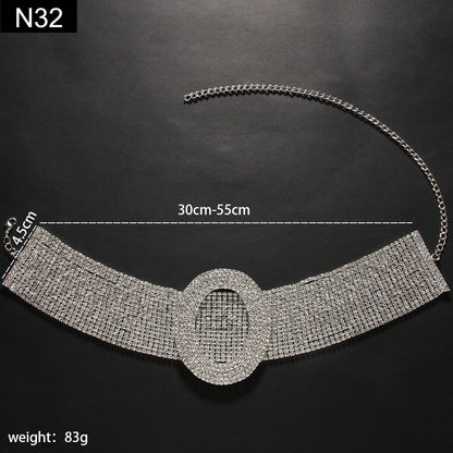 Oval Crystal Choker - N32