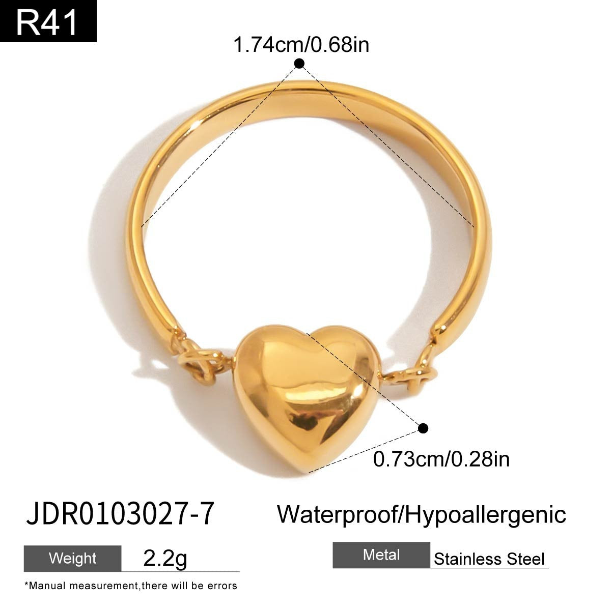 Amore Puffed Rings - R41