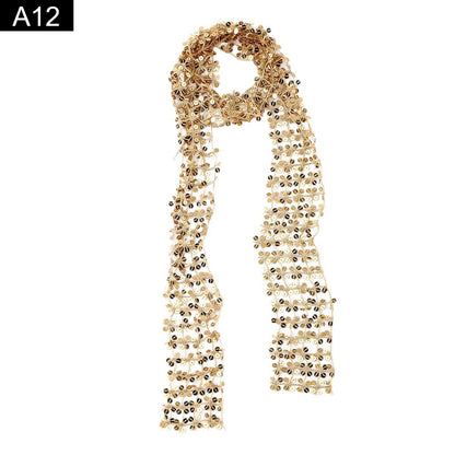 Glitter Mesh Scarf - A12