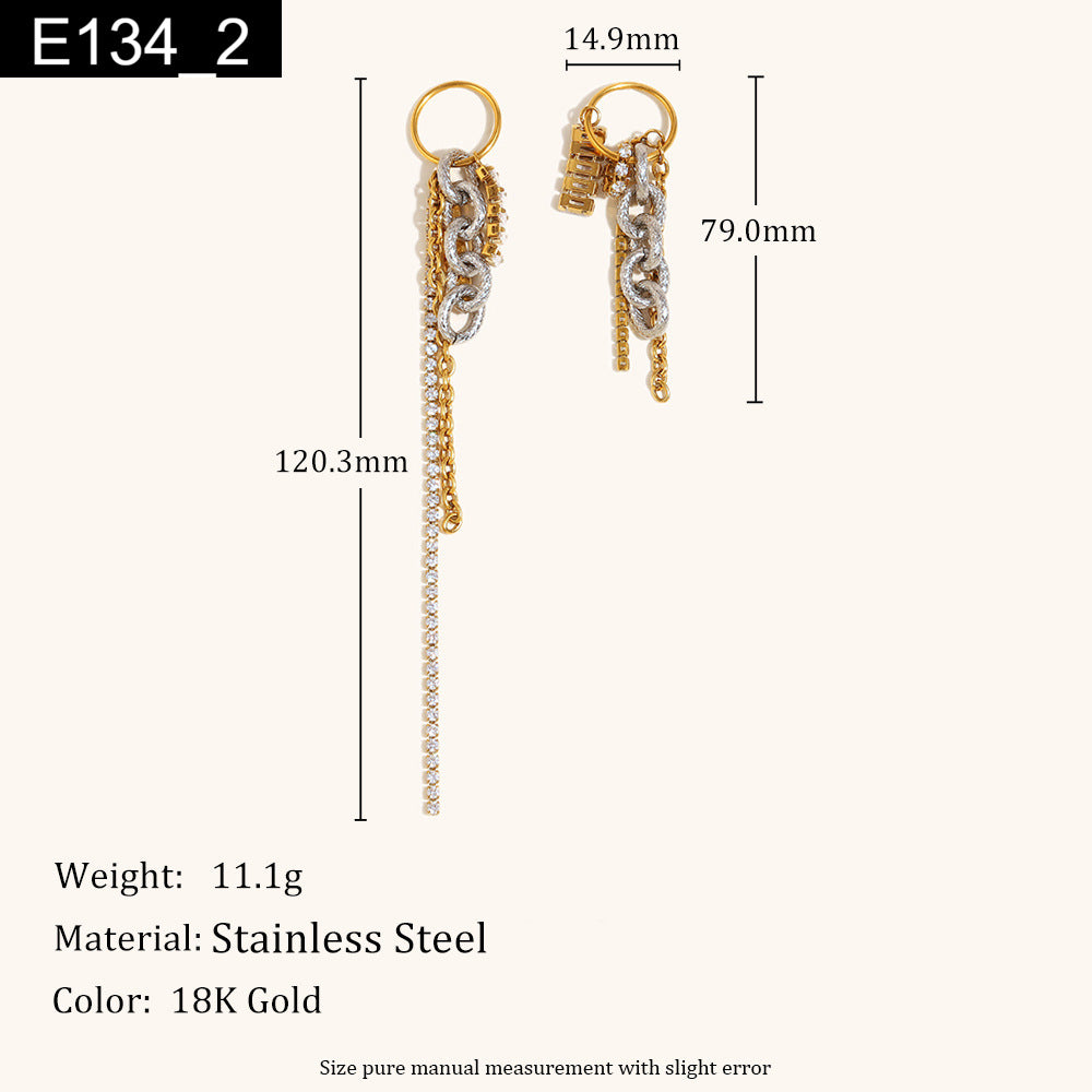 Mixed Metal Earrings - E134