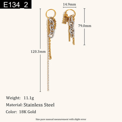 Mixed Metal Earrings - E134