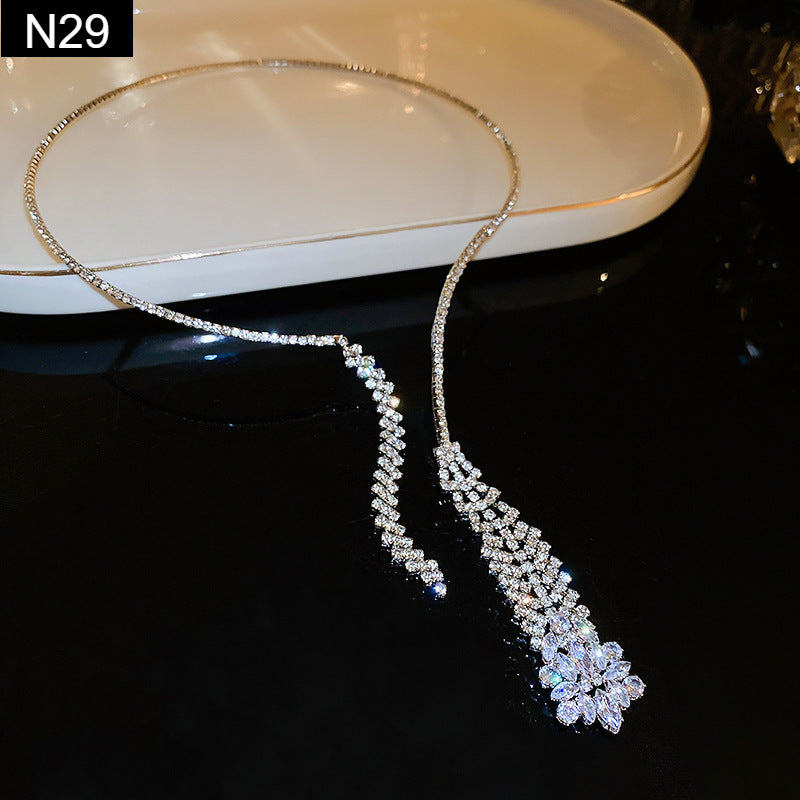 Multi Crystal Necklace - N29