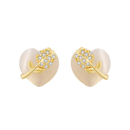Tulip Heart Earring