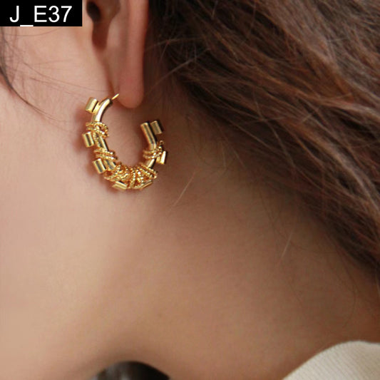 Woven Gilded Earring
