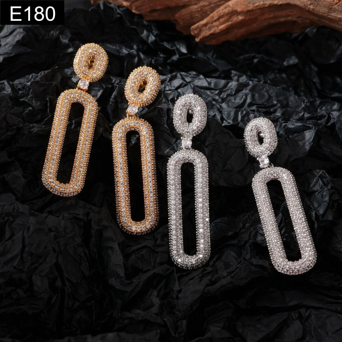 Chainlink Geometric Earring - E180