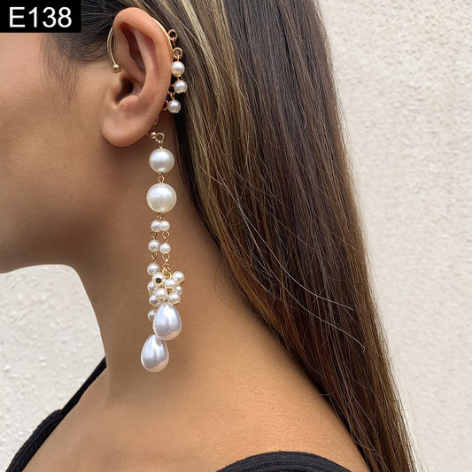 Pearl Drop Earcuff - E138