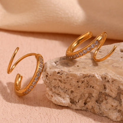 Luminara Stone Hoop Earring