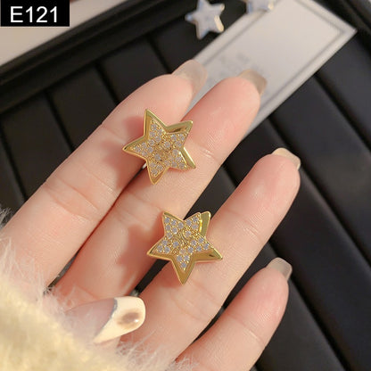 Rotating Star Stud Earring - E121