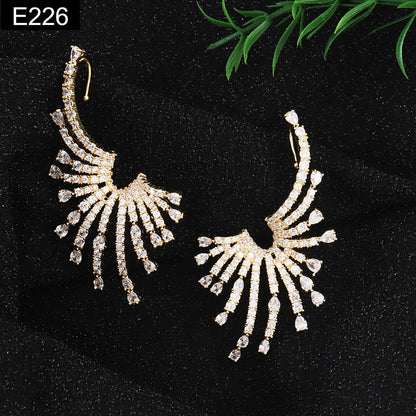 Obsidian Flare Earring - E226