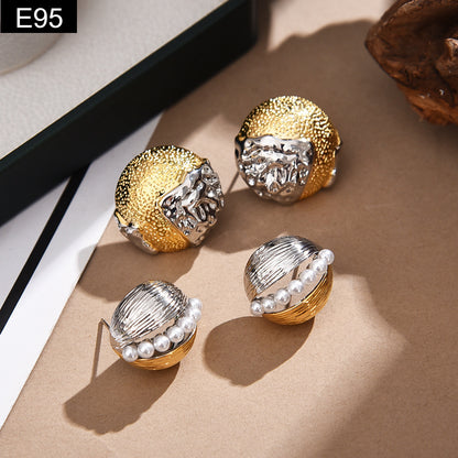Metallic Stud Earring - E95