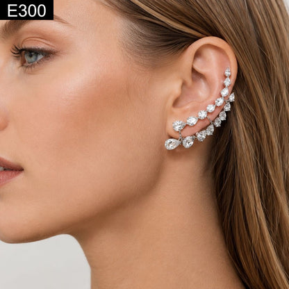 Twin Teardrop Contour Earcuff - E300