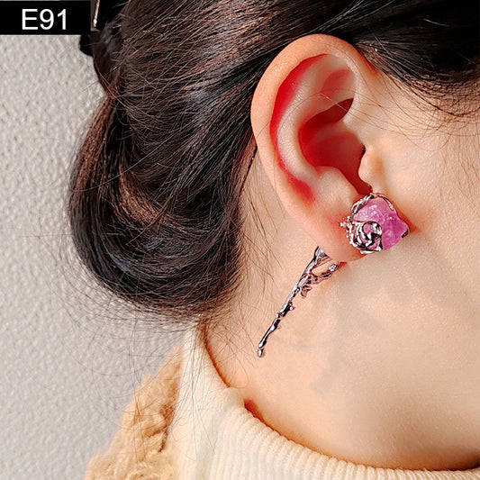 Crystal Rose Earring - E91