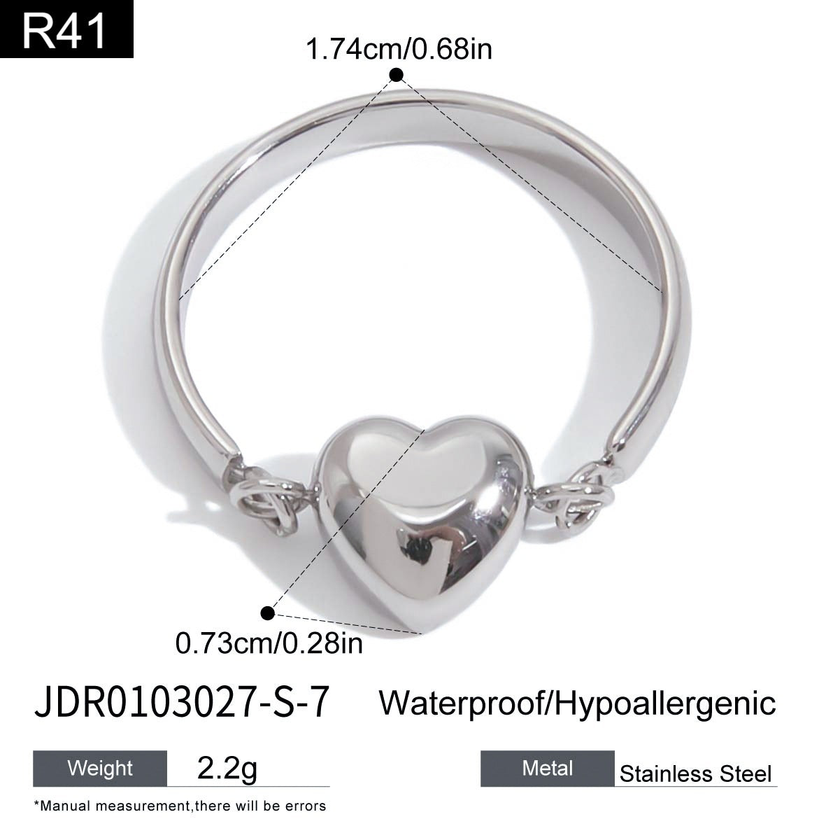 Amore Puffed Rings - R41