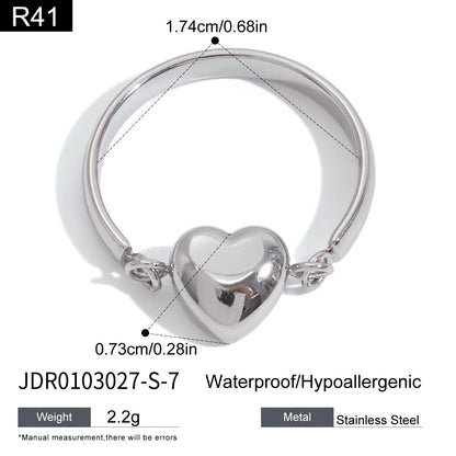 Amore Puffed Rings - R41