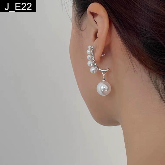 Lunar Pearl Drop Earring