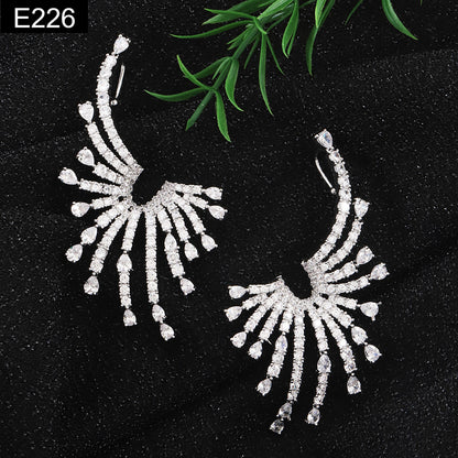Obsidian Flare Earring - E226