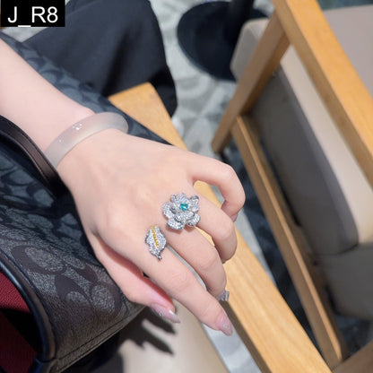 Emerald Lotus Ring
