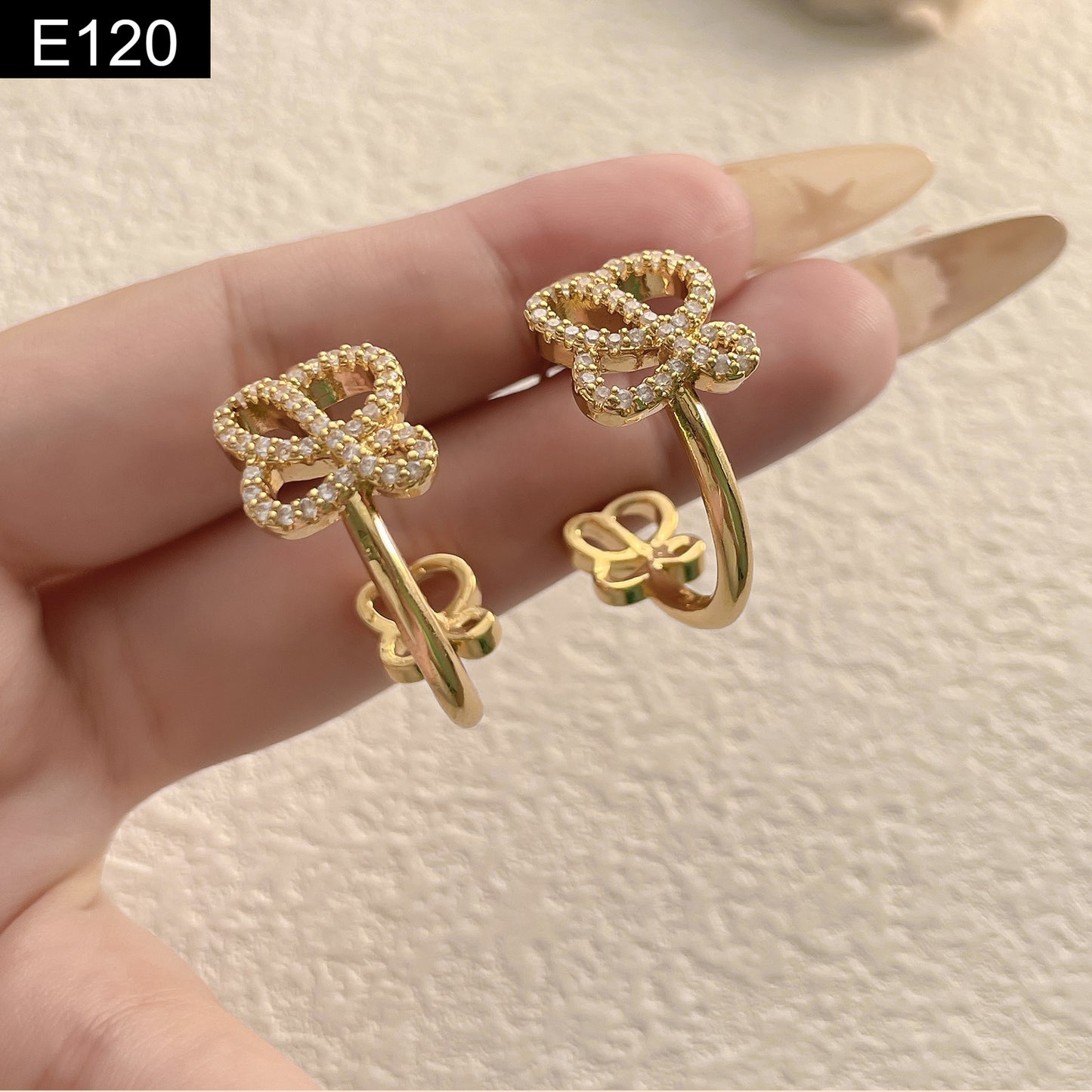 Crystal Hoop Earring - E120