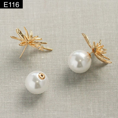 Floral Pearl Earring - E116