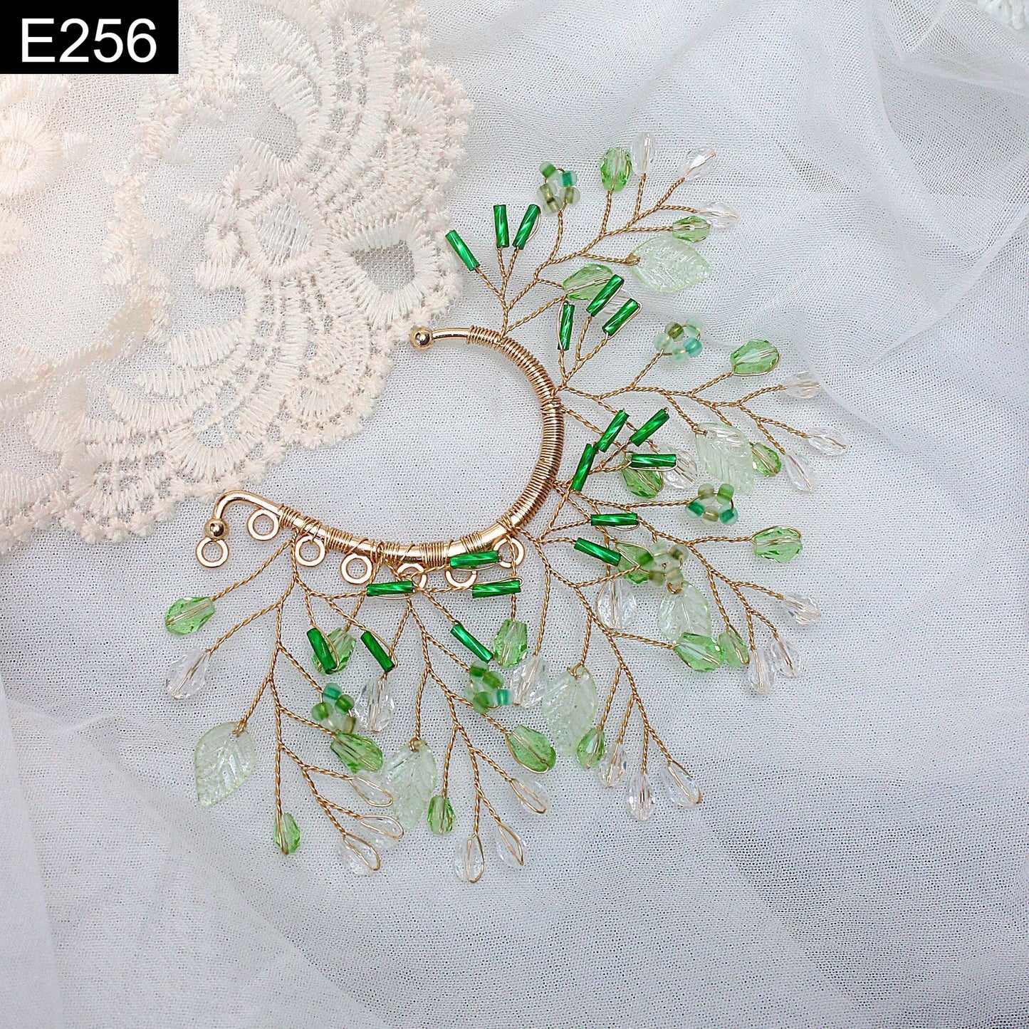 Emerald Dryad Earcuff - E256