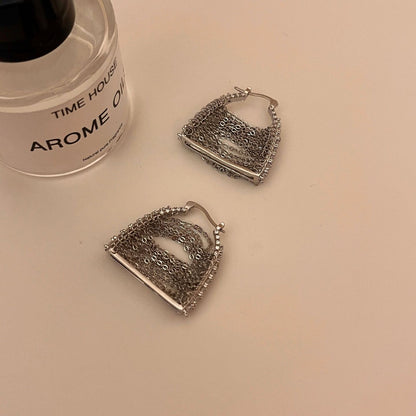 Silver Drape Earring