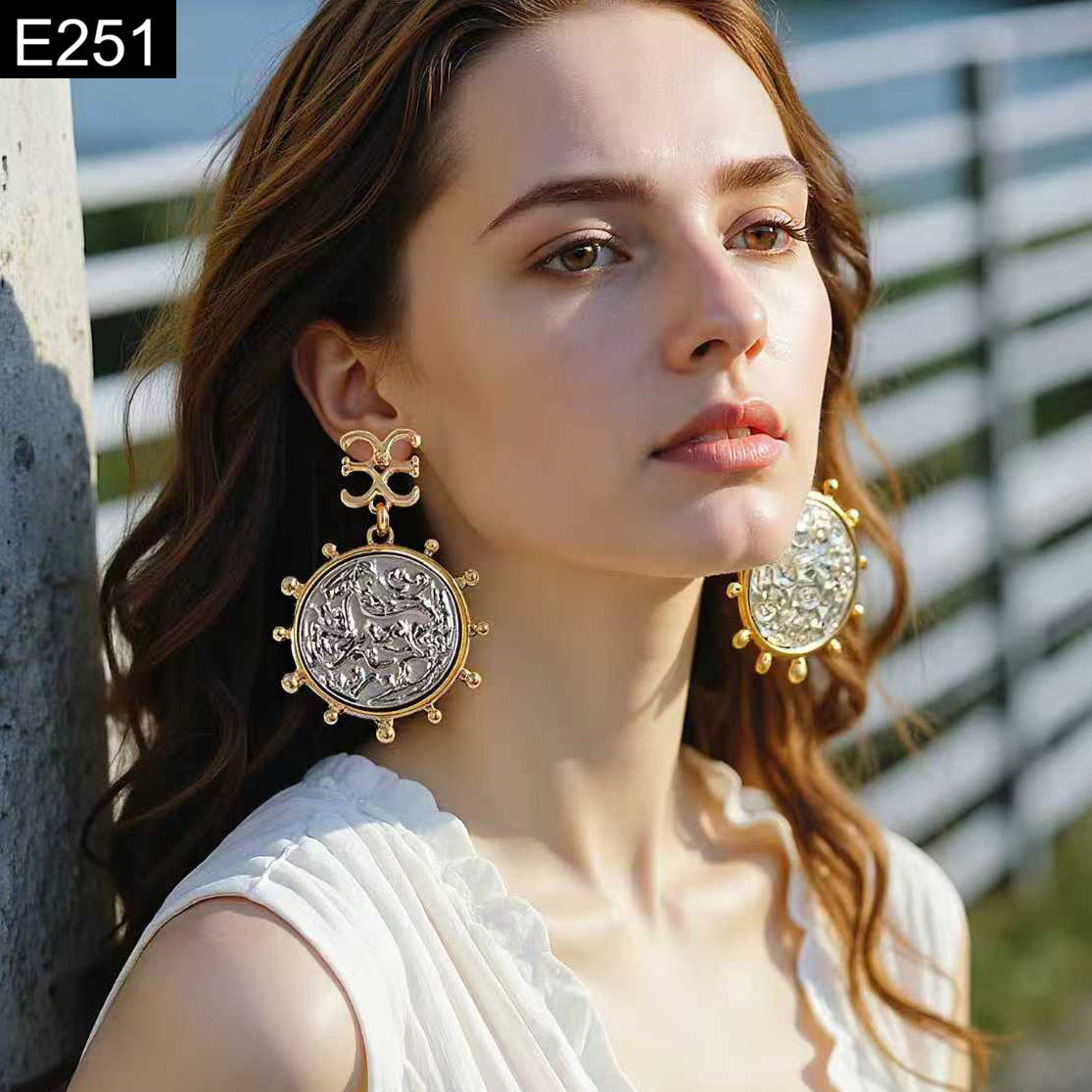 Silver Pegasus Earring - E251