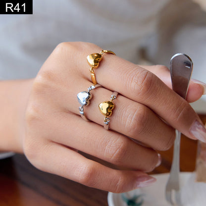 Amore Puffed Rings - R41