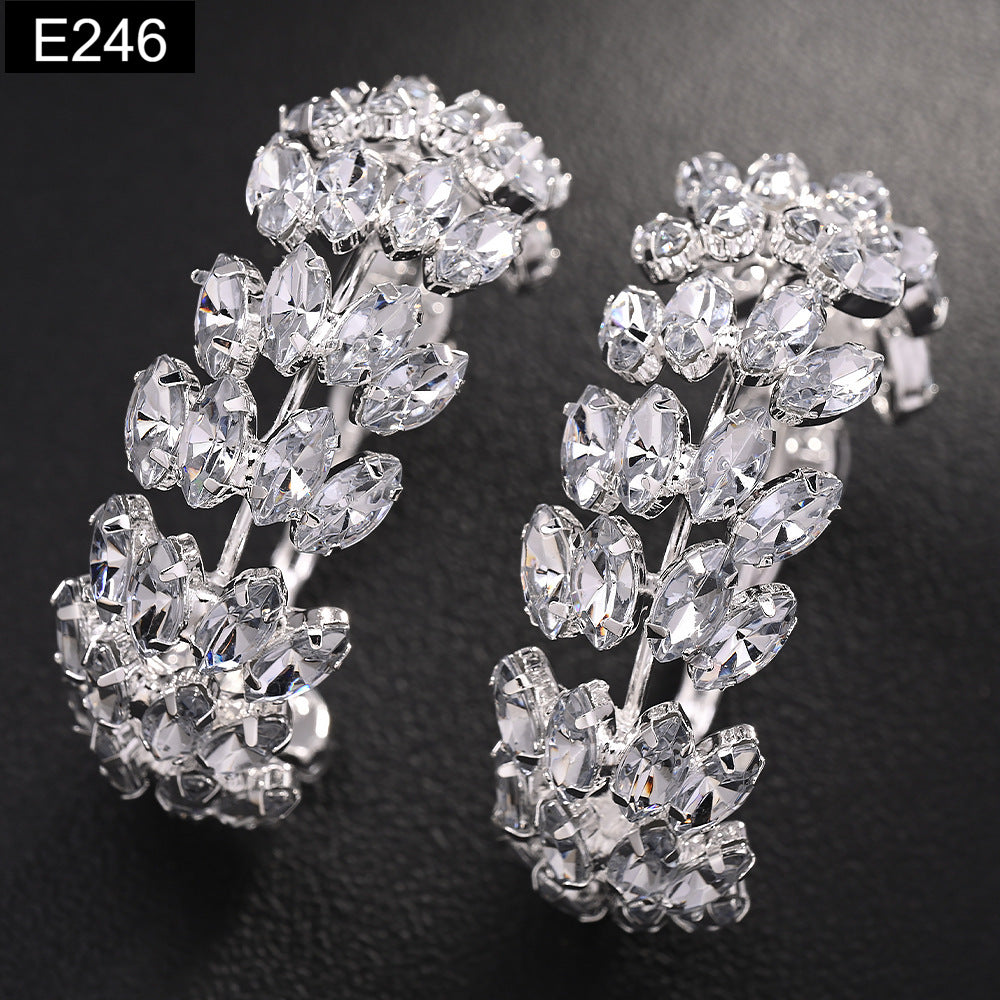 Crystalline Hoop Earring - E246